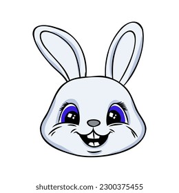 Hand drawn Cute Bunny vector illustration. print design rabbit, children print on t-shirt.