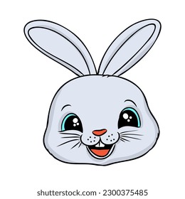 Hand drawn Cute Bunny vector illustration. print design rabbit, children print on t-shirt.