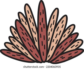 Hand Drawn cute cactus illustration isolated on background