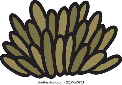 Hand Drawn cute cactus illustration isolated on background