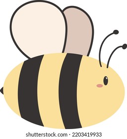 vector de abeja dibujada a mano lindo