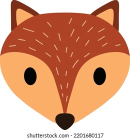 hand drawn cute cartoon fox 