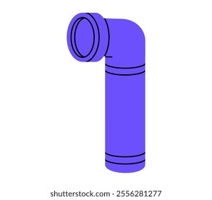 Hand drawn cute cartoon illustration submarine periscope. Flat vector searching optical telescope sticker in doodle style. Career or vacancy research icon. Searching for opportunity. Isolated