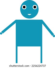 Handgezeichnet ist ein Cute Cartoon Smart Robot Design Vektorkunst, die einzigartig und einfach