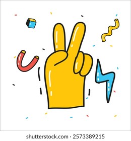 Hand drawn cute cartoon vector