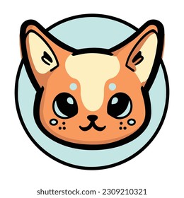 Hand Drawn gato lindo al estilo de doodle aislado en el fondo