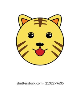 hand drawn cute cat face,cute pet