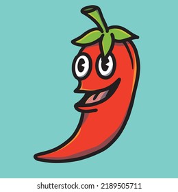 Ilustración de chile lindo dibujada por la mano