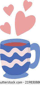 Hand Drawn cute coffee mugs illustration isolated on background