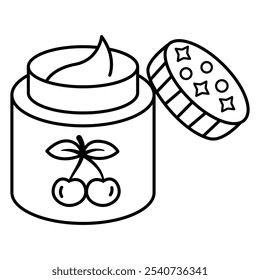 Desenhado à Mão Cosméticos Bonitos Coloração Livro Vetor Ilustração. Página para adultos e crianças. Folha de coloração para alívio de estresse e relaxamento