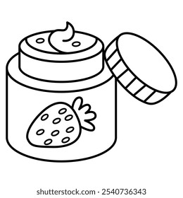 Desenhado à Mão Cosméticos Bonitos Coloração Livro Vetor Ilustração. Página para adultos e crianças. Folha de coloração para alívio de estresse e relaxamento