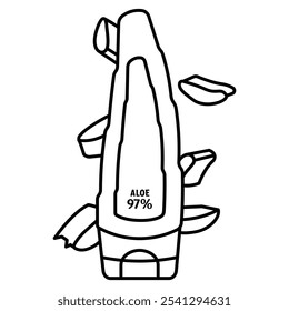Desenhado à Mão Cosméticos Bonitos Coloração Livro Vetor Ilustração. Página para adultos e crianças. Folha de coloração para alívio de estresse e relaxamento