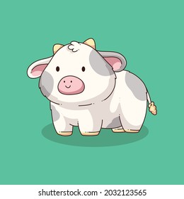 hand drawn cute cow illustration design