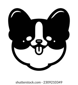 Hand Drawn cute dog in doodle style isolated on background