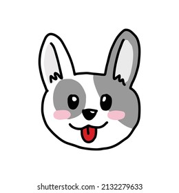 hand drawn cute dog face,cute pet