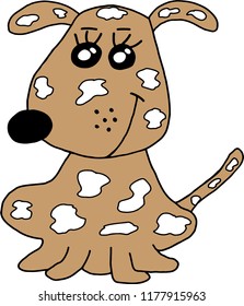 Hand drawn cute dog vector