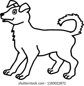 hand drawn cute Dog Vector