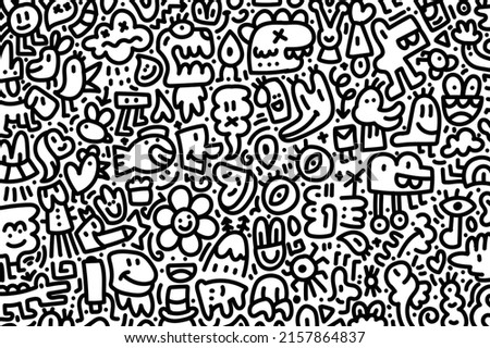hand drawn cute doodle illustration design
