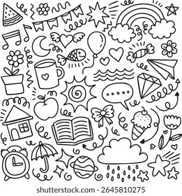 Hand Drawn Cute Doodle Vector Illustration