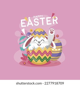 Hand drawn cute easter illustration