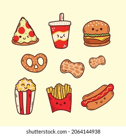 Hand Drawn Cute Fast Food Collection