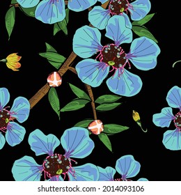 Hand drawn cute floral small seamless pattern for fashion prints decoration, fabric, wallpaper and all prints on background earth tone color.