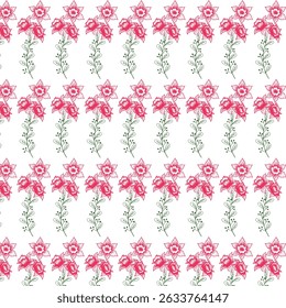 Hand drawn cute flowers, seamless patterns with floral for fabric, textiles, clothing, wall art, wallpaper, cover, banner, poster, interior decor, natural backgrounds.