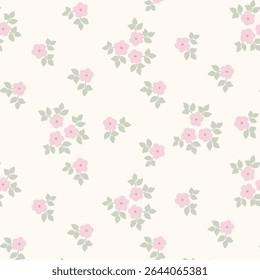 Hand drawn cute flowers, seamless patterns with floral for Apparel, textiles, clothing, wall art, wallpaper, cover, banner, poster, interior, natural backgrounds.