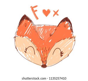 Hand Drawn Cute Fox