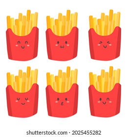 hand drawn Cute french fries