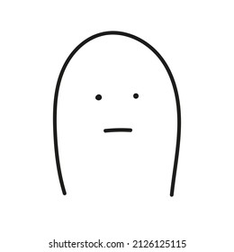 Dibujó mano diseño de un lindo icono fantasma.