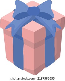Ilustración de la caja de regalo linda Hand Drawn aislada en el fondo