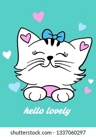Hand drawn cute graphic for t shirt printing