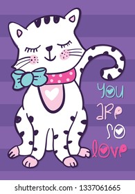 Hand drawn cute graphic for t shirt printing