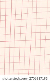 Dibujado a mano cuadrícula linda para el fondo. Doodle beige, patrón a cuadros. Fondo de gráfico con textura. Arte de línea a mano alzada cuadrícula Vector contorno grunge impresión. Ilustración vectorial