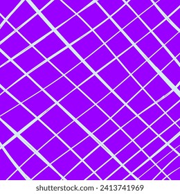 La mano dibujó una linda cuadrícula. doodle púrpura, violeta, gris, azul trenzado con Checks. Gráfica de fondo cuadrado con textura. Impresión de grunge vectorial de rejilla de dibujo de línea de mano libre.