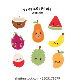 Hand Drawn Cute Healthy Fruit Collection