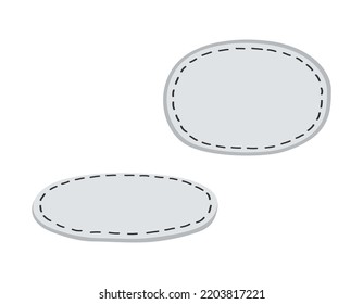 Hand drawn cute illustration of cotton pads set. Flat vector face care elements in simple colored doodle style. Hygienic icon or print. Isolated on white background.