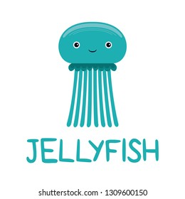 Hand Drawn Cute Jellyfish Vector Illustration Stock Vector (Royalty ...