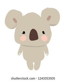 Hand Drawn cute Koala, vector illustration. Childish illustration. print design on t-shirt. 