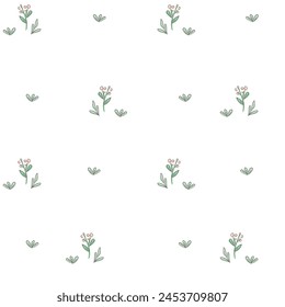 Dibujado a mano lindas hojas de impresión de fondo para textil. Diseño patrón de adorno sin fisuras. Vector