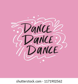 Hand drawn cute lettering postcard, poster, sticker. Vector illustration