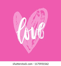 Hand drawn cute lettering postcard, poster, sticker. Vector clip art