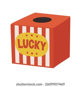 hand drawn cute lucky box illustration