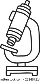 Hand Drawn cute microscope illustration isolated on background