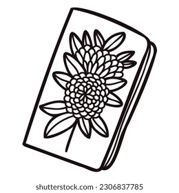 Cuaderno lindo de mano dibujado con hojas en estilo doodle aislado en el fondo