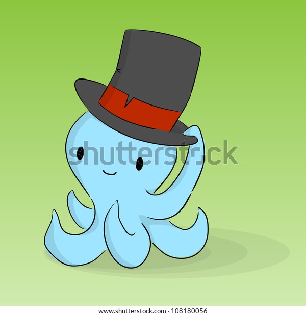 octopus with hat