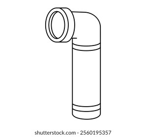 Hand drawn cute outline illustration submarine periscope. Flat vector searching optical telescope sticker line art doodle style. Career or vacancy research icon. Searching for opportunity. Isolated.