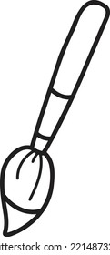 Hand Drawn cute paintbrush illustration isolated on background