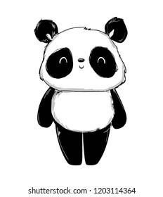 Cute Panda Vector Illustration Stock Vector (Royalty Free) 1210863088